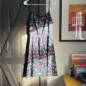 LOFT Navy Floral Dress
